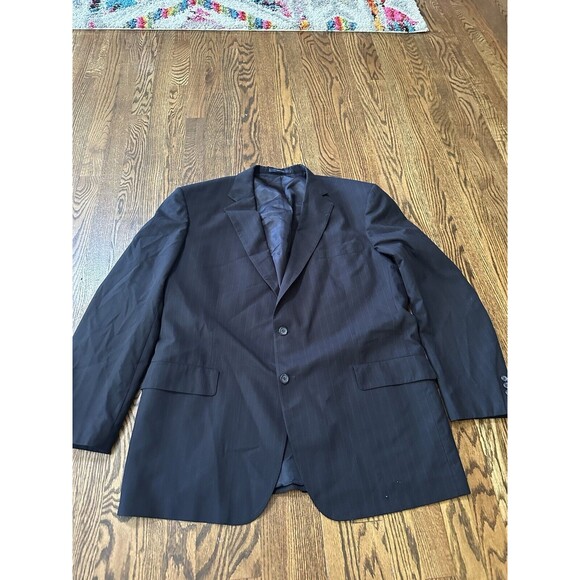 VTG Brooks Brothers Blazer 50L Black Wool Sport Coat Suit Jacket Brooksease flaw - Picture 7 of 15